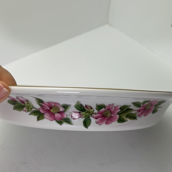 Spode England Pie Plate Stafford Flowers - Picture 10 of 11